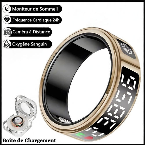 Aura Ring – Smart Ring avec écran tactile, recharge sans fil et suivi santé